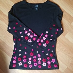 INC International concepts black long sleeve top